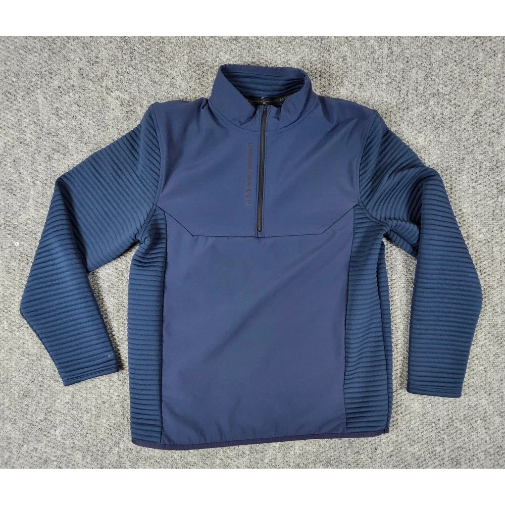 Under Armour Storm Evoultion Daytona Mens 1/4 Zip Pullover LG‎ Navy Blue Large